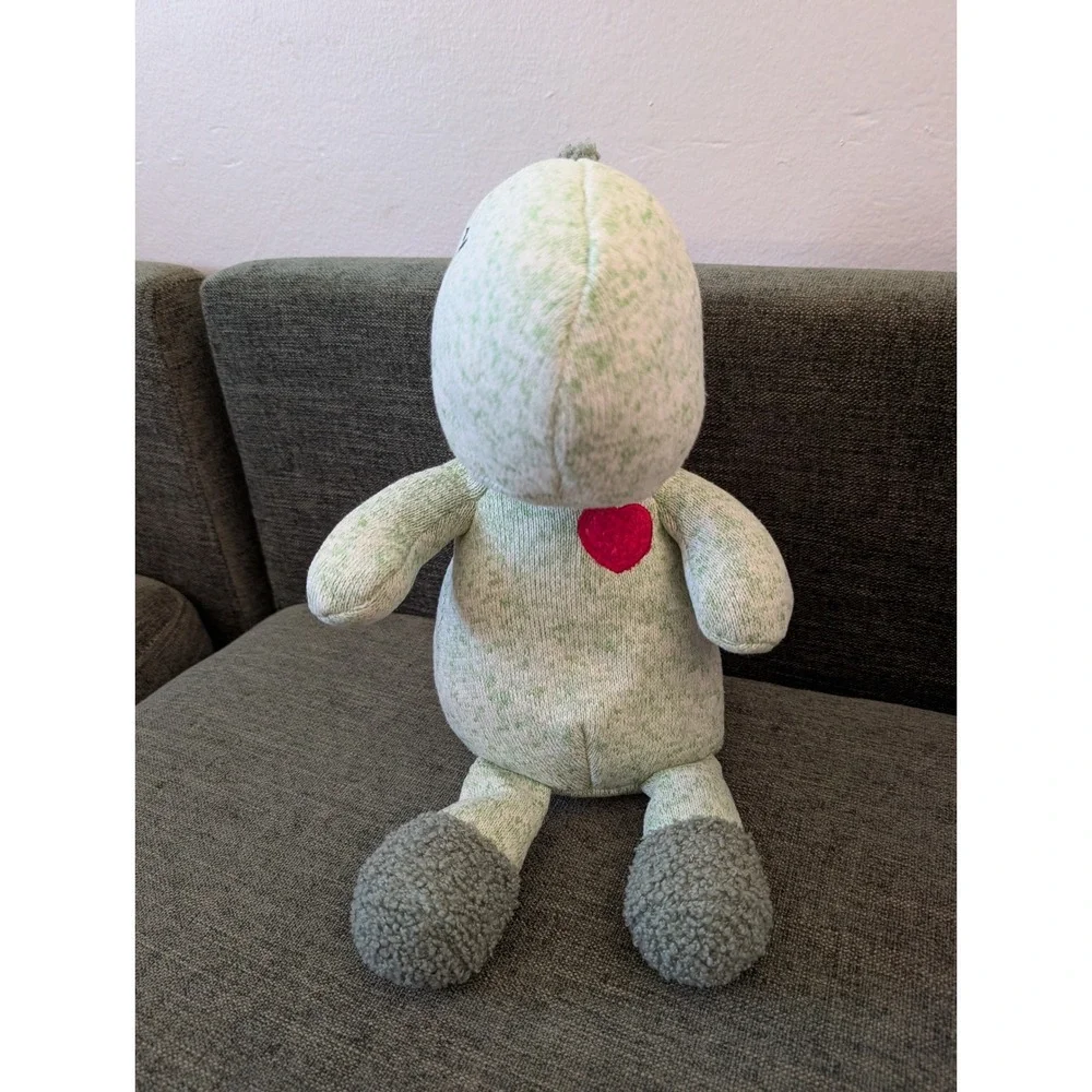 Knit Dinosaur Plush Green Marled Sherpa Heart Boucle Tail Kawaii Kaisiyang